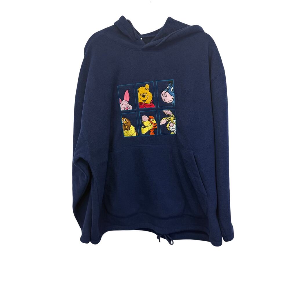 Vintage 90s Disney Store Fleece Winnie The Pooh Sweatshirt Large NWT oversized